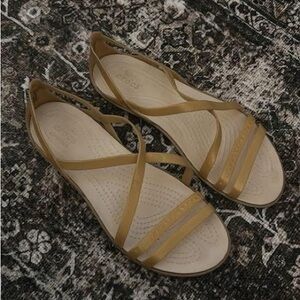 CROCS Women's Tan Strappy Sandals